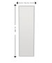 Hanah Home Espejo de Pie Blanco MDF Flotal-E 50x160x2.2 cm